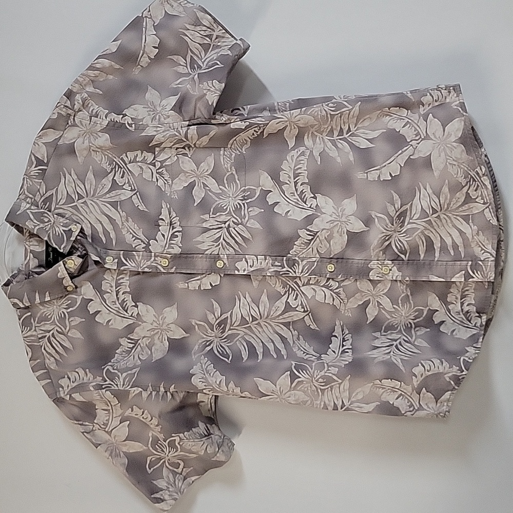 David Taylor Collection Men's Hawaiian Themed Short-Sleeved Button-Down, Sz Lg